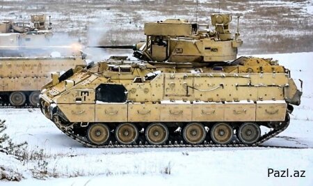 Военные учения с Bradley вблизи границы с Россией